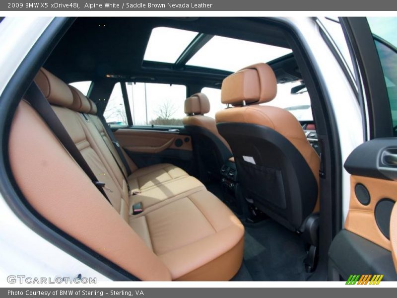 Alpine White / Saddle Brown Nevada Leather 2009 BMW X5 xDrive48i