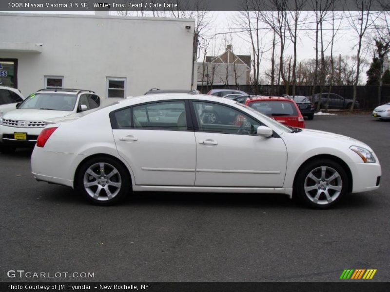 Winter Frost Pearl / Cafe Latte 2008 Nissan Maxima 3.5 SE