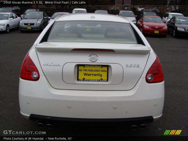Winter Frost Pearl / Cafe Latte 2008 Nissan Maxima 3.5 SE