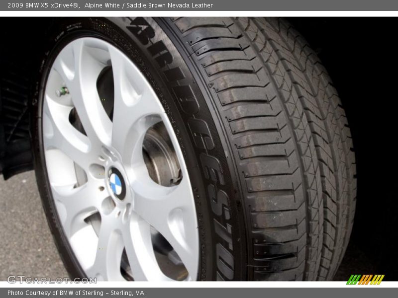 Alpine White / Saddle Brown Nevada Leather 2009 BMW X5 xDrive48i