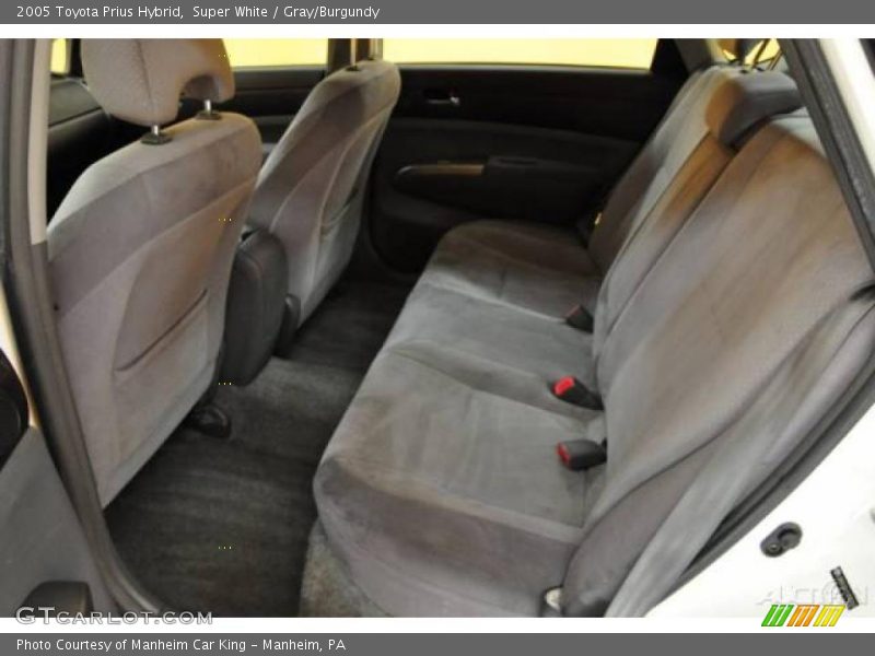 Super White / Gray/Burgundy 2005 Toyota Prius Hybrid
