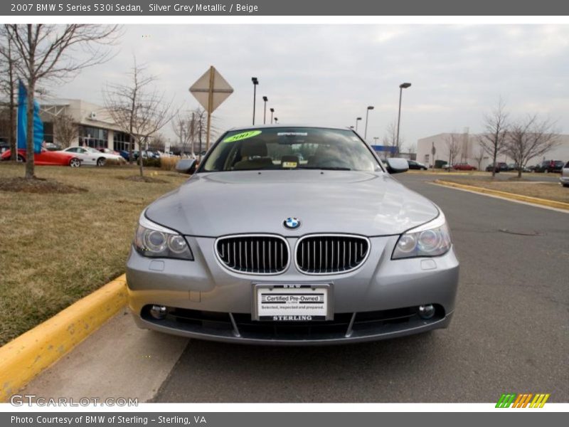 Silver Grey Metallic / Beige 2007 BMW 5 Series 530i Sedan