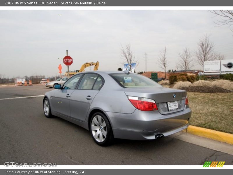 Silver Grey Metallic / Beige 2007 BMW 5 Series 530i Sedan