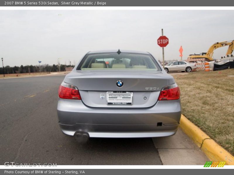 Silver Grey Metallic / Beige 2007 BMW 5 Series 530i Sedan