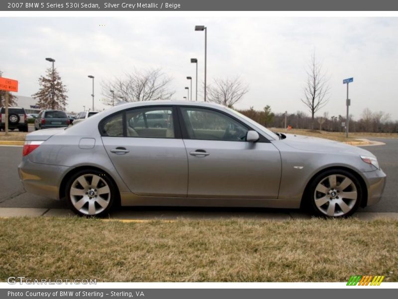 Silver Grey Metallic / Beige 2007 BMW 5 Series 530i Sedan