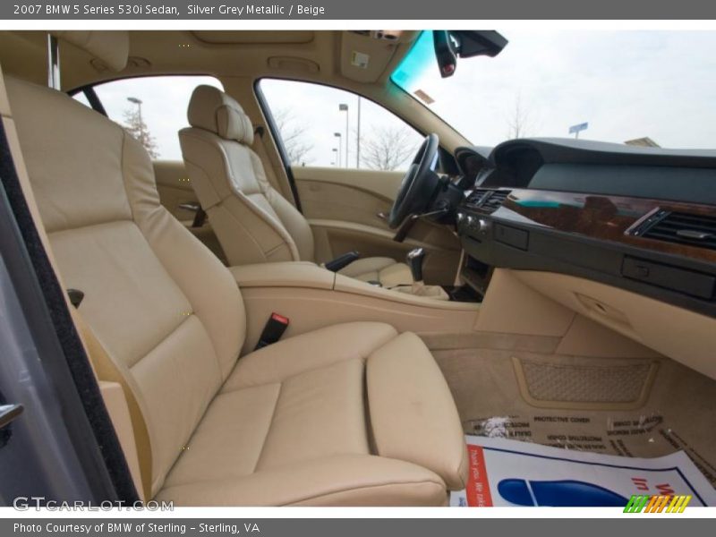 Silver Grey Metallic / Beige 2007 BMW 5 Series 530i Sedan