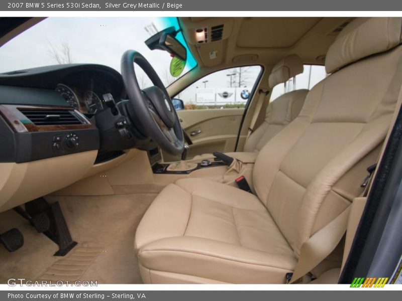 Silver Grey Metallic / Beige 2007 BMW 5 Series 530i Sedan