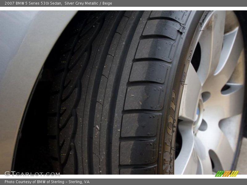 Silver Grey Metallic / Beige 2007 BMW 5 Series 530i Sedan