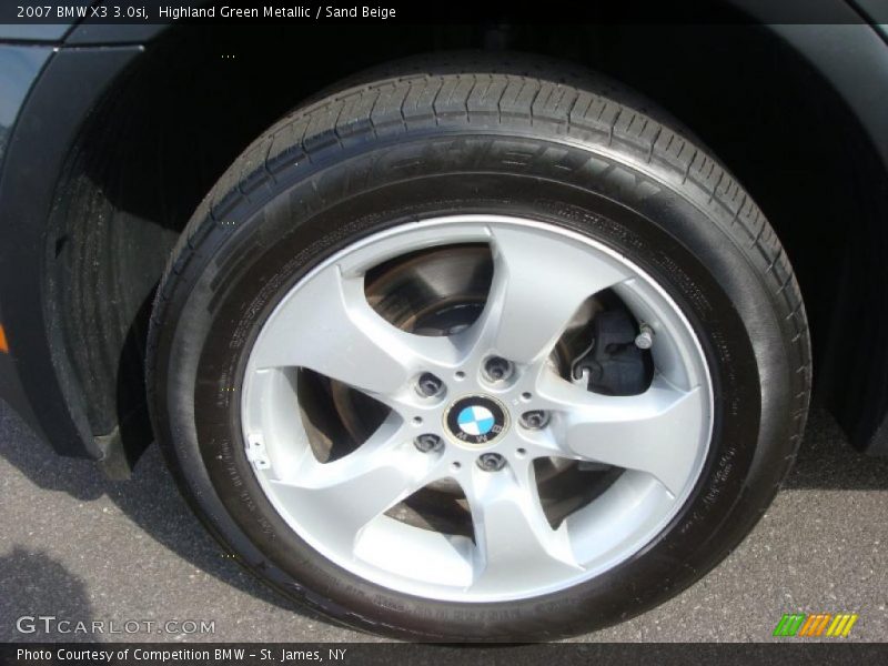 Highland Green Metallic / Sand Beige 2007 BMW X3 3.0si