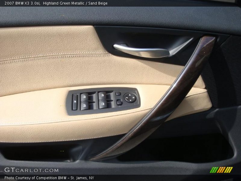 Highland Green Metallic / Sand Beige 2007 BMW X3 3.0si