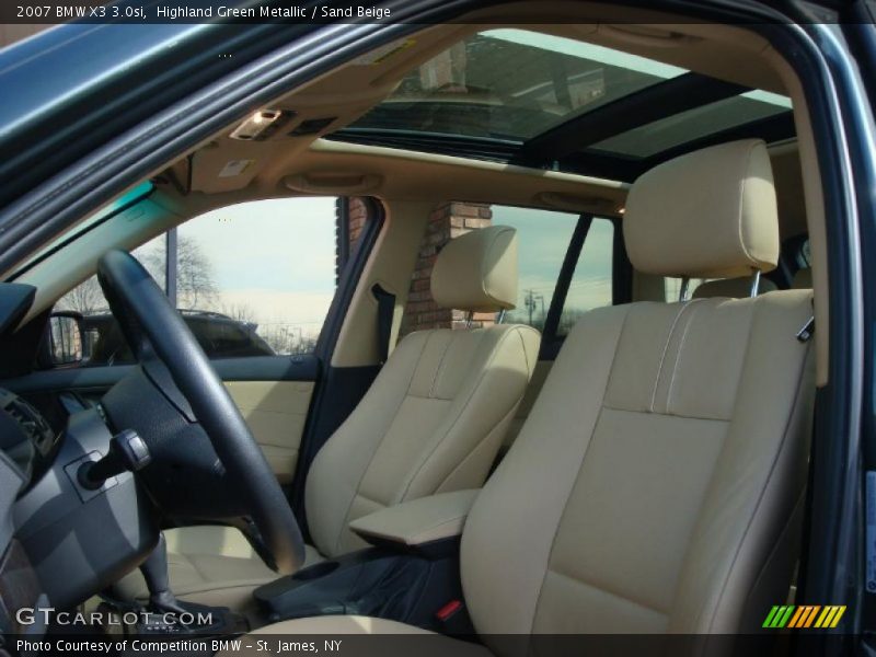 Highland Green Metallic / Sand Beige 2007 BMW X3 3.0si