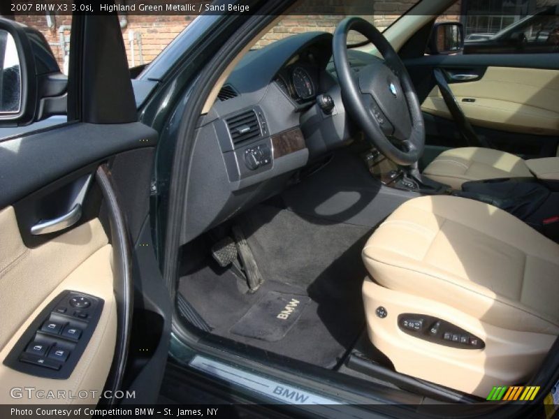 Highland Green Metallic / Sand Beige 2007 BMW X3 3.0si