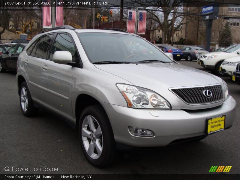 Millennium Silver Metallic / Black 2007 Lexus RX 350 AWD