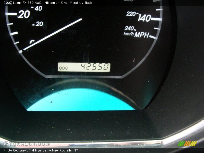 Millennium Silver Metallic / Black 2007 Lexus RX 350 AWD