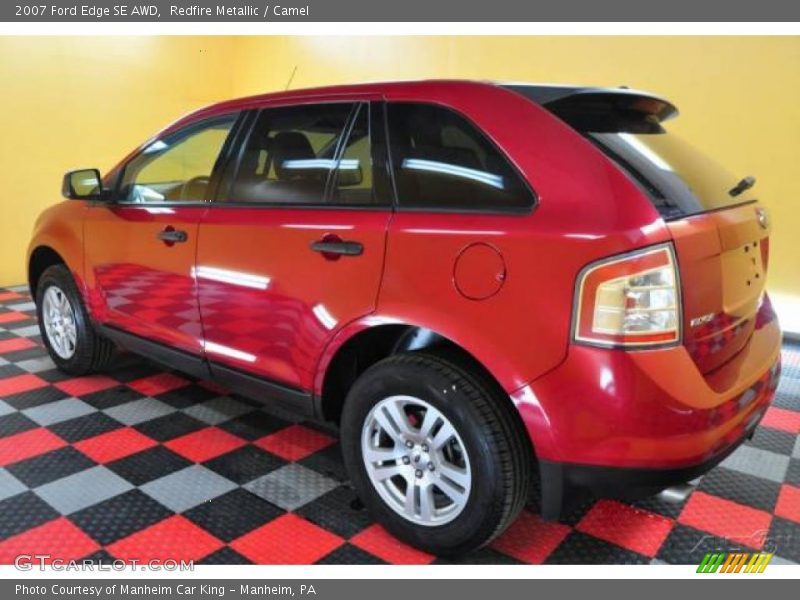 Redfire Metallic / Camel 2007 Ford Edge SE AWD