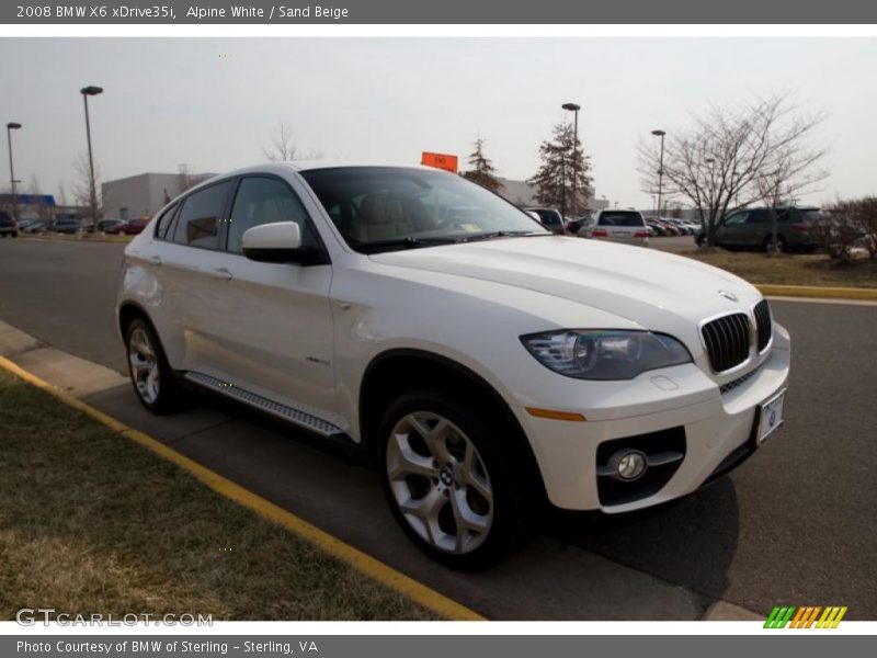 Alpine White / Sand Beige 2008 BMW X6 xDrive35i