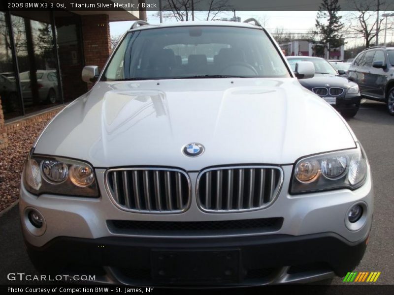 Titanium Silver Metallic / Black 2008 BMW X3 3.0si