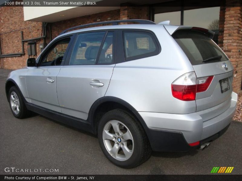 Titanium Silver Metallic / Black 2008 BMW X3 3.0si