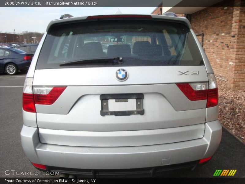 Titanium Silver Metallic / Black 2008 BMW X3 3.0si