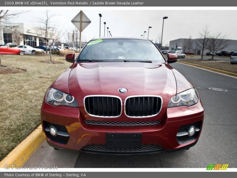 Vermilion Red Metallic / Saddle Brown Nevada Leather 2009 BMW X6 xDrive35i