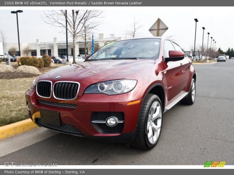 Vermilion Red Metallic / Saddle Brown Nevada Leather 2009 BMW X6 xDrive35i