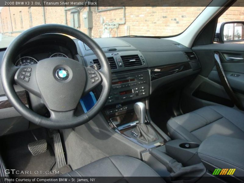 Titanium Silver Metallic / Black 2008 BMW X3 3.0si