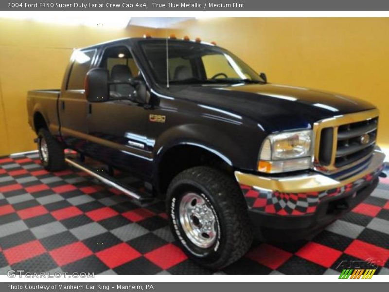 True Blue Metallic / Medium Flint 2004 Ford F350 Super Duty Lariat Crew Cab 4x4