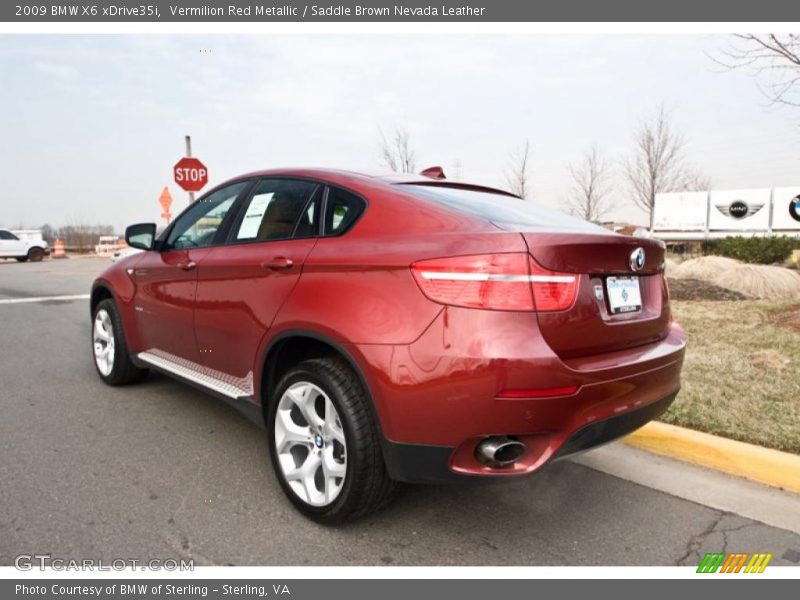 Vermilion Red Metallic / Saddle Brown Nevada Leather 2009 BMW X6 xDrive35i