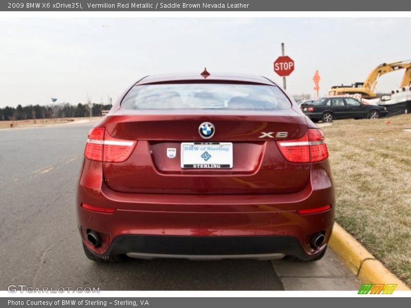 Vermilion Red Metallic / Saddle Brown Nevada Leather 2009 BMW X6 xDrive35i
