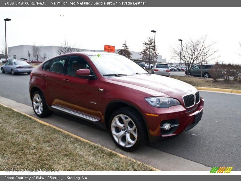 Vermilion Red Metallic / Saddle Brown Nevada Leather 2009 BMW X6 xDrive35i