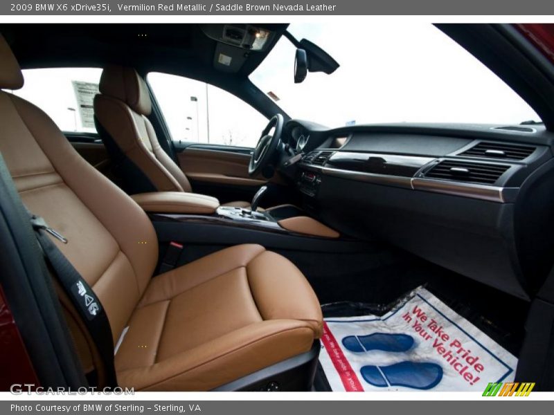 Vermilion Red Metallic / Saddle Brown Nevada Leather 2009 BMW X6 xDrive35i