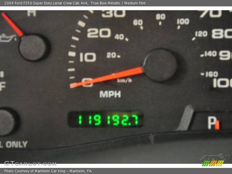 True Blue Metallic / Medium Flint 2004 Ford F350 Super Duty Lariat Crew Cab 4x4