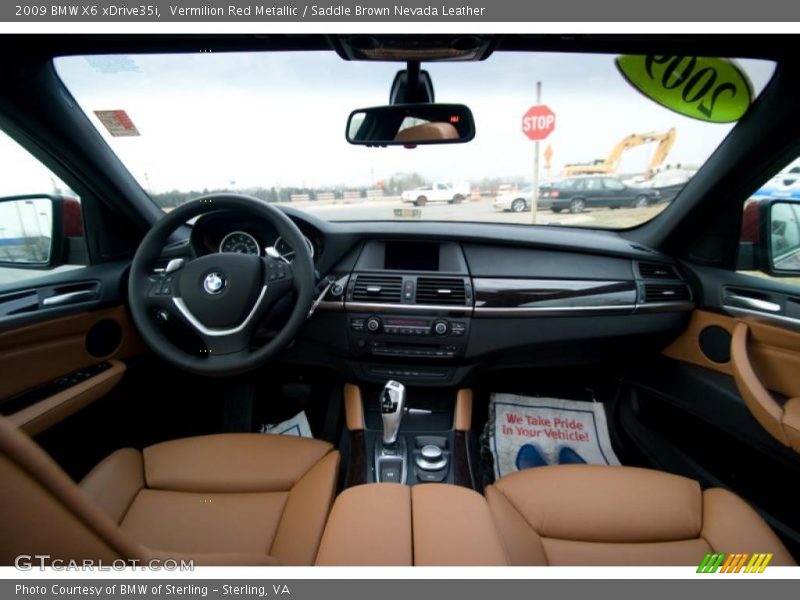 Vermilion Red Metallic / Saddle Brown Nevada Leather 2009 BMW X6 xDrive35i