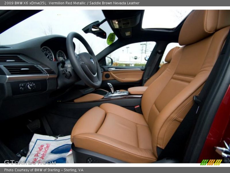 Vermilion Red Metallic / Saddle Brown Nevada Leather 2009 BMW X6 xDrive35i