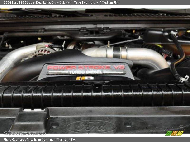 True Blue Metallic / Medium Flint 2004 Ford F350 Super Duty Lariat Crew Cab 4x4