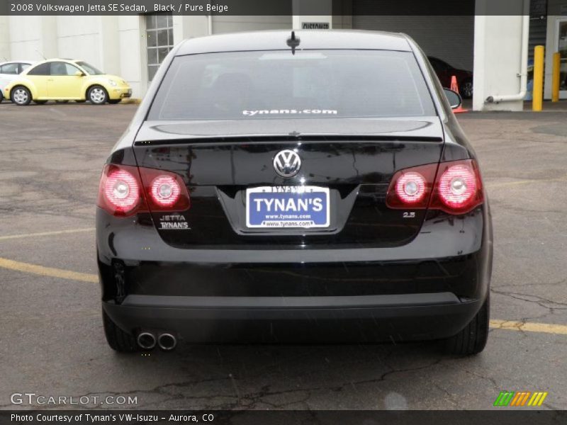 Black / Pure Beige 2008 Volkswagen Jetta SE Sedan