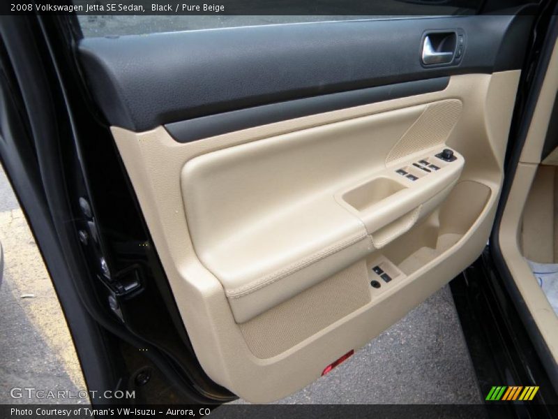 Black / Pure Beige 2008 Volkswagen Jetta SE Sedan