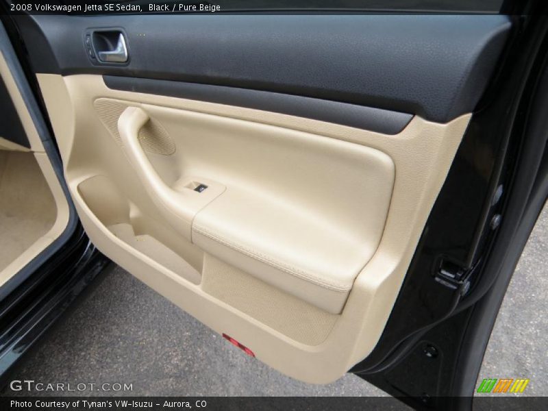 Black / Pure Beige 2008 Volkswagen Jetta SE Sedan