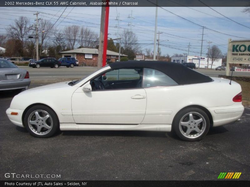 Alabaster White / Charcoal 2002 Mercedes-Benz CLK 55 AMG Cabriolet