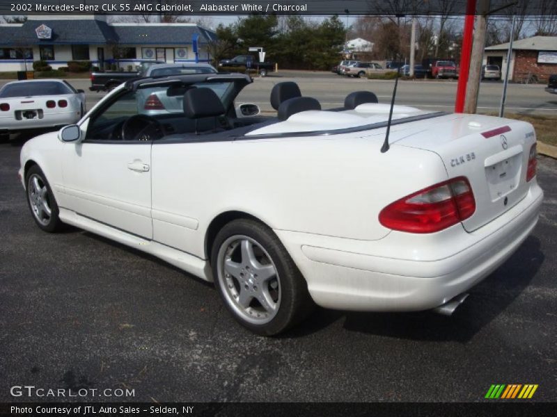 Alabaster White / Charcoal 2002 Mercedes-Benz CLK 55 AMG Cabriolet