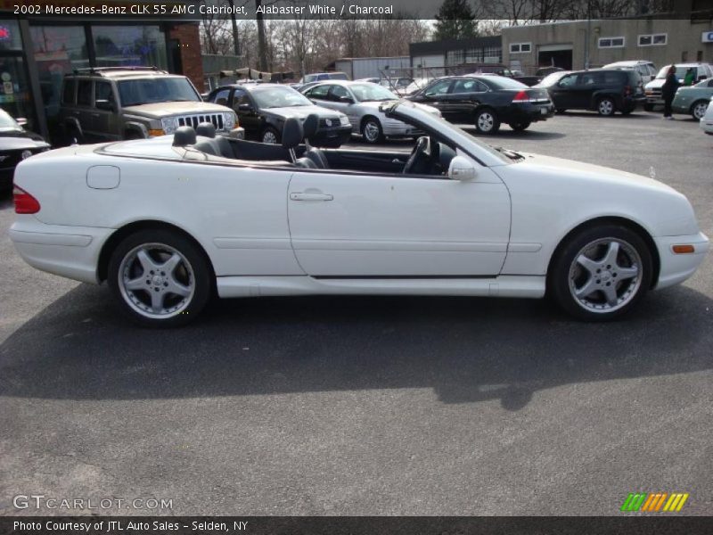 Alabaster White / Charcoal 2002 Mercedes-Benz CLK 55 AMG Cabriolet