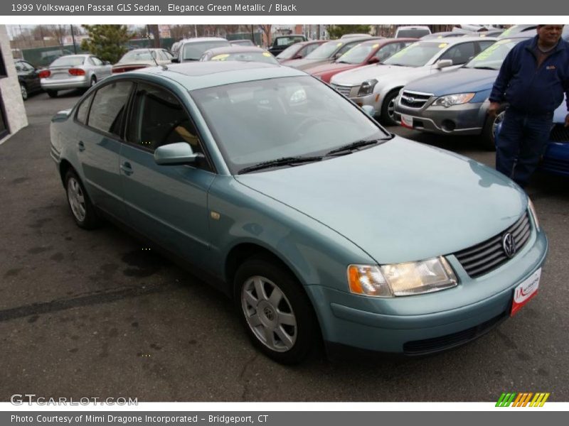 Elegance Green Metallic / Black 1999 Volkswagen Passat GLS Sedan