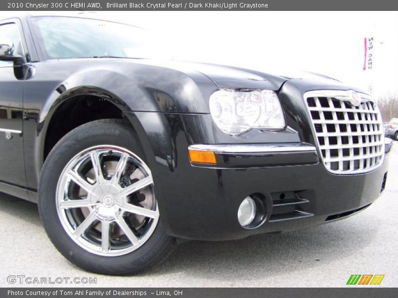 Brilliant Black Crystal Pearl / Dark Khaki/Light Graystone 2010 Chrysler 300 C HEMI AWD