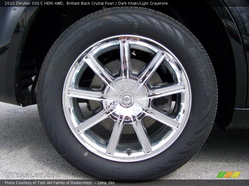 Brilliant Black Crystal Pearl / Dark Khaki/Light Graystone 2010 Chrysler 300 C HEMI AWD