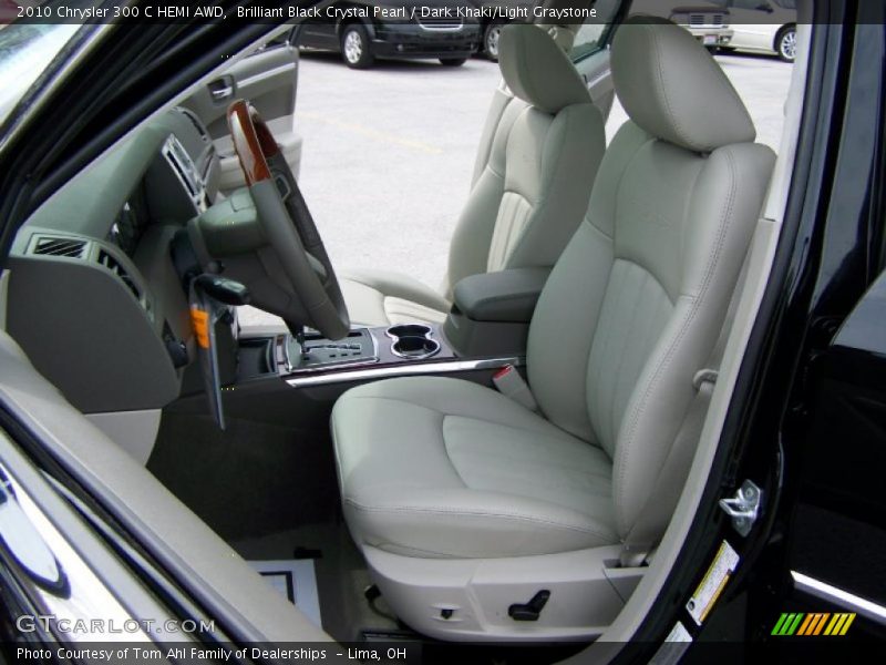 Brilliant Black Crystal Pearl / Dark Khaki/Light Graystone 2010 Chrysler 300 C HEMI AWD