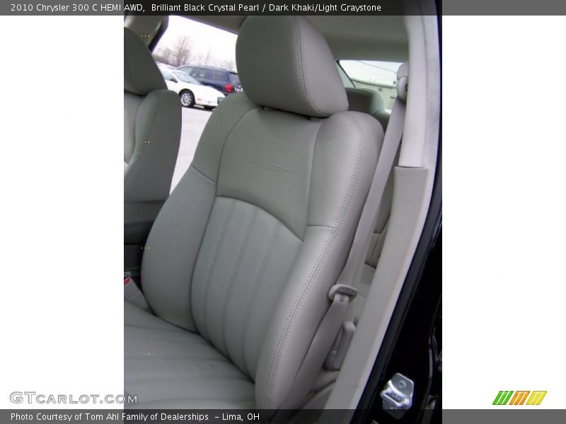 Brilliant Black Crystal Pearl / Dark Khaki/Light Graystone 2010 Chrysler 300 C HEMI AWD
