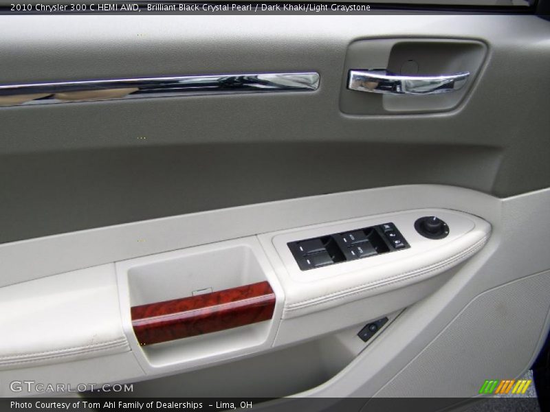 Brilliant Black Crystal Pearl / Dark Khaki/Light Graystone 2010 Chrysler 300 C HEMI AWD