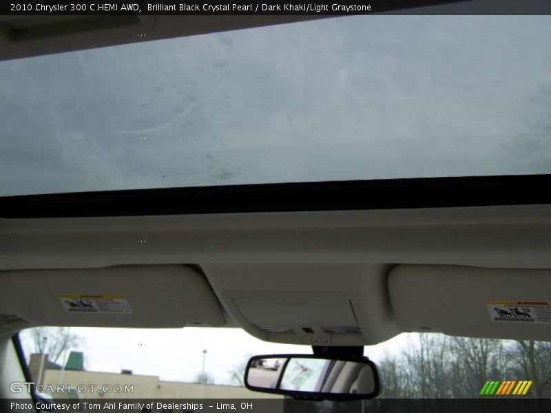 Brilliant Black Crystal Pearl / Dark Khaki/Light Graystone 2010 Chrysler 300 C HEMI AWD