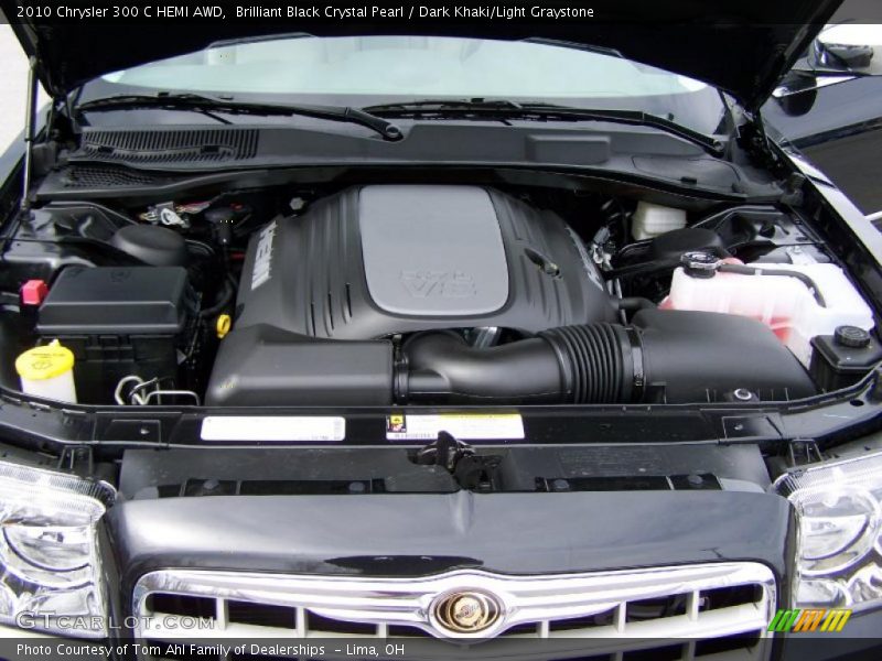 Brilliant Black Crystal Pearl / Dark Khaki/Light Graystone 2010 Chrysler 300 C HEMI AWD