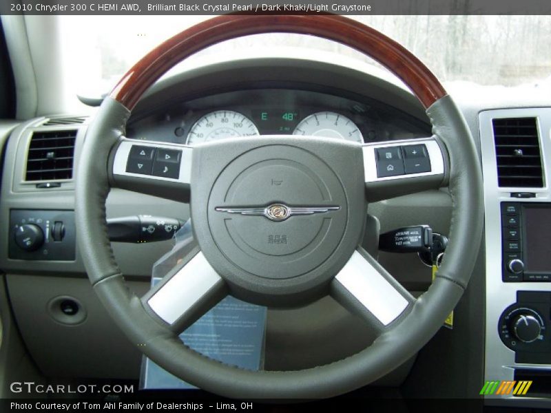 Brilliant Black Crystal Pearl / Dark Khaki/Light Graystone 2010 Chrysler 300 C HEMI AWD